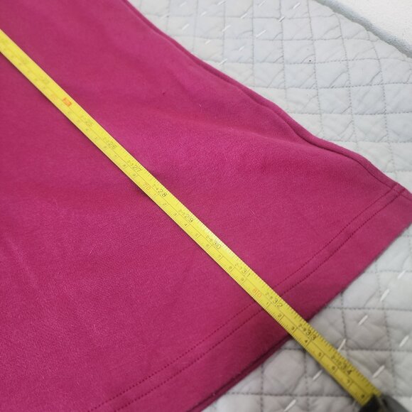 Vintage LL Bean Pink Cotton Jersey Henley Dress with Pockets Size L - Picture 9 of 9